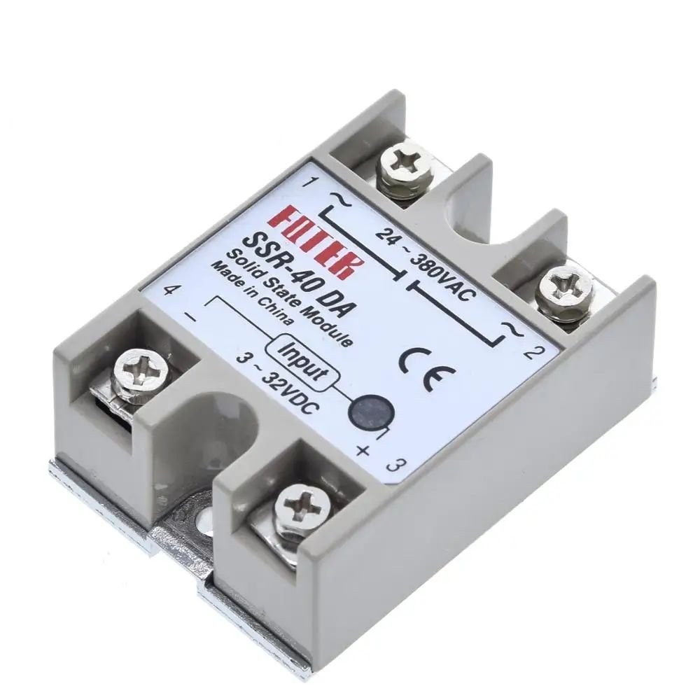 Solid state Relay Module SSR-10DA SSR-25DA SSR-40DA SSR-50DA 10A 25A 40A 50A actually 3-32V DC TO 24-380V AC SSR 25DA 40DA 50DA