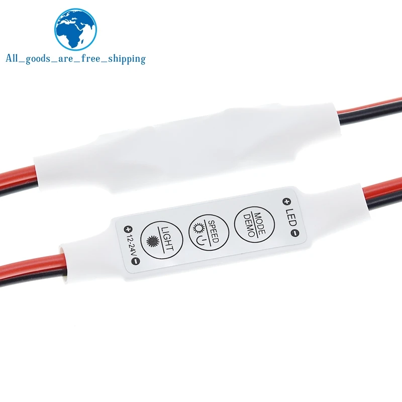 TZT 1/3pcs 12V Mini 3 Keys Single Color LED Controller Brightness Dimmer for led 3528 5050 strip light