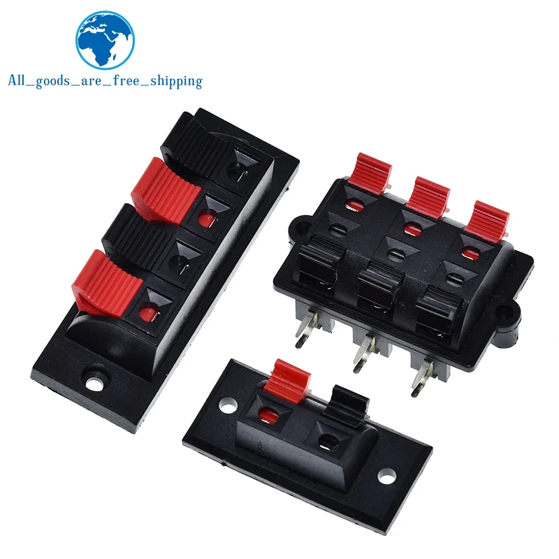 1/3pcs 2 4 6 Way Positions Connector Terminal Push In Jack Spring Load Audio Speaker Terminals Breadboard Amplifier Test Clip