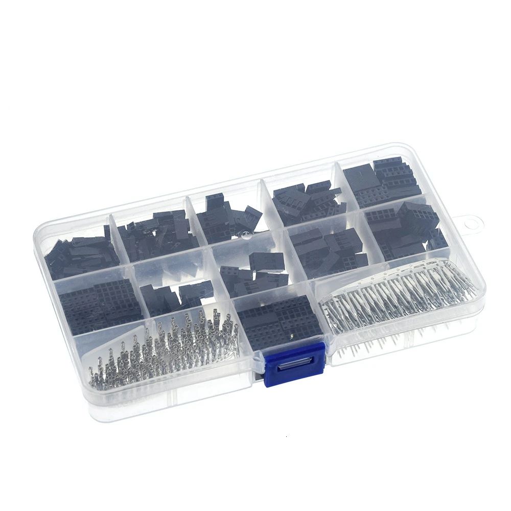 1BOX=620Pcs For Dupont line Connector 2.54mm For Dupont Cable Jumper Wire Pin Header Housing Kit Male Crimp Pin Female Pin