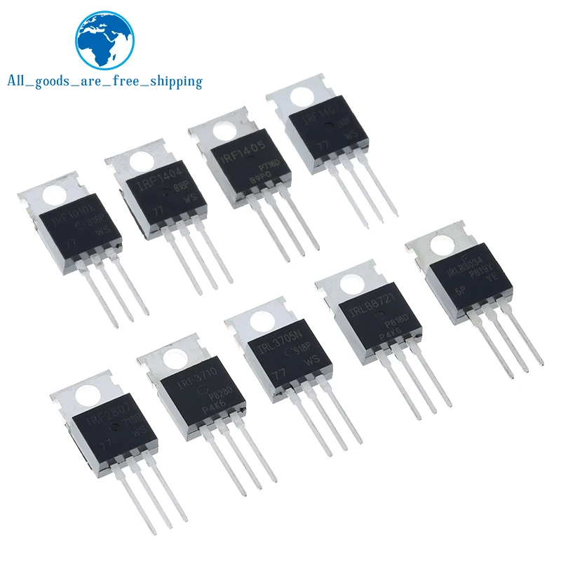 TZT 10PCS IRF1010 IRF1404 IRF1405 IRF1407 IRF2807 IRF3710 IRFL3705 IRLB8721 IRLB3034 for Power module