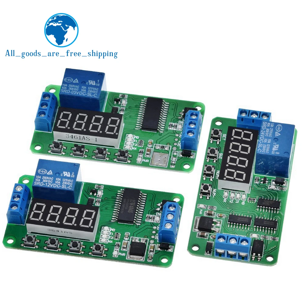 CE030 TZT DC 5V 12V 24V Multifunction Delay Relay Time Switch Turn on/off PLC Module