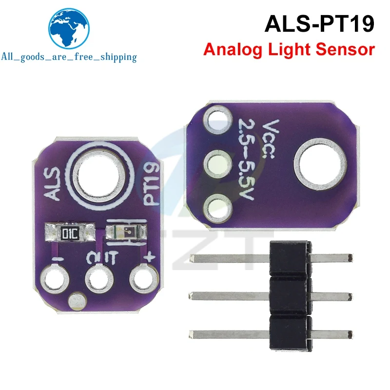ALS-PT19 Analog Light Sensor Module High Dynamic Range Light Sensors Breakout Board For Arduino 2.5V-5.5V Light UV Sensor Module