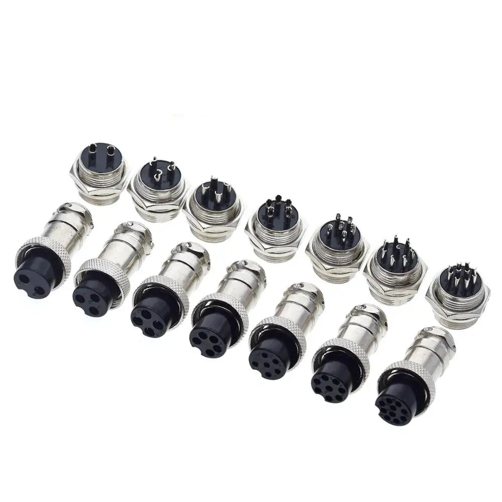 1/3SET GX16 2/3/4/5/6/7/8/9 Pin Male & Female 16mm L70-78 Socket Plug Wire Board Connector