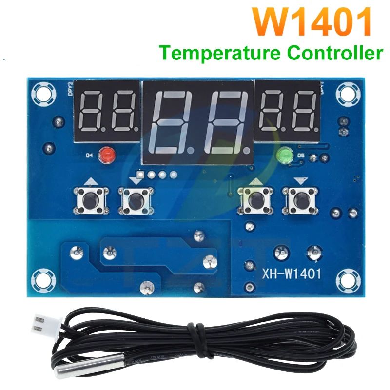 TZT W1401 Thermostat Intelligent Digital Led Display Module Thermostat Temperature Controller Module NTC Sensor Module DC 12V