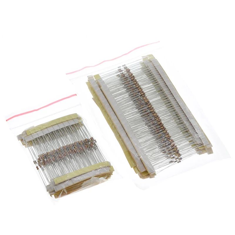 TZT 600pcs/set 30 Kinds 1/6W Resistance 5% Resistors Pack Assorted Kit 1K 10K 100K 220ohm 1M Resistors 300pcs/set