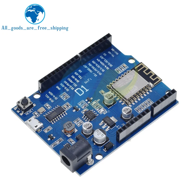1/3PCS ESP-12E WeMos D1 UNO R3 CH340G Module Based ESP8266 Shield For Arduino Compatible IDE