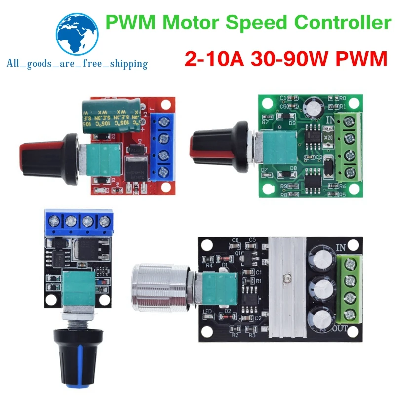 TZT DC 1.8V-35V 2A 3A 5A 10A 30W 80W PWM Motor Speed Controller Low Voltage Motor Speed Controller PWM Adjustable Drive Module
