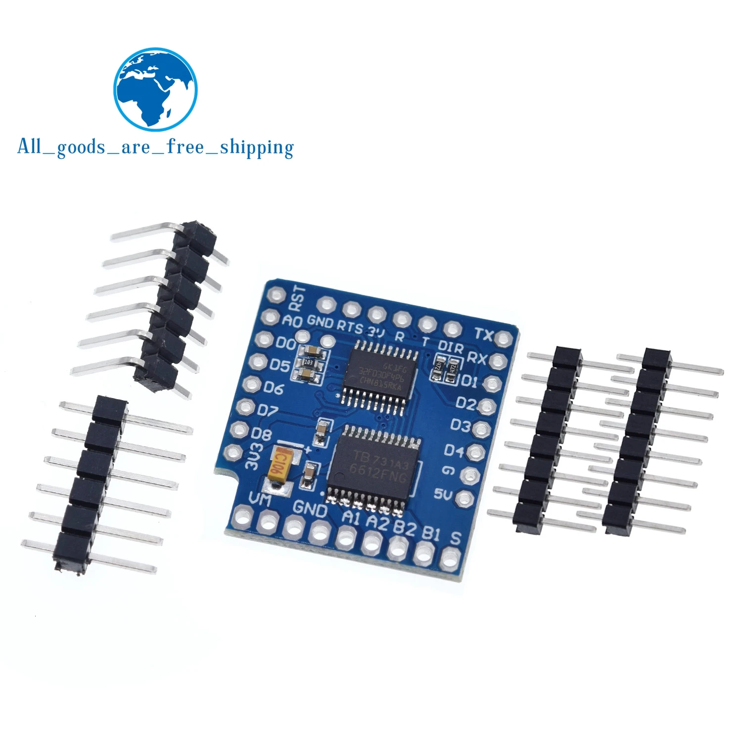 TZT 1/3PCS Motor Shield For WeMos D1 mini I2C Dual Motor Driver TB6612FNG (1A) V1.0.0