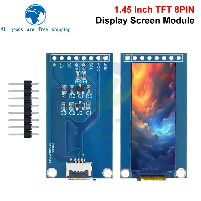 1/3PCS 1.45 Inch TFT LCD Screen Display Module GC9107 Small Screen 60*160 Module LCD Full View SPI Color Screen For Arduino
