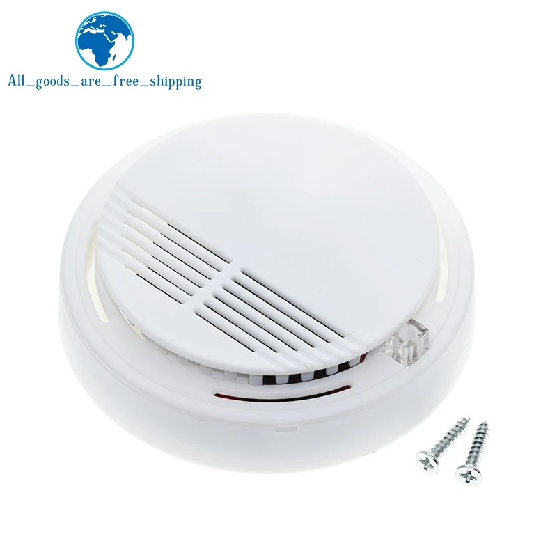 TZT Independent Alarm Fire Smoke Sensors Module 85dB Photoelectric Monitor Home Security System for Family Guard Restaurant