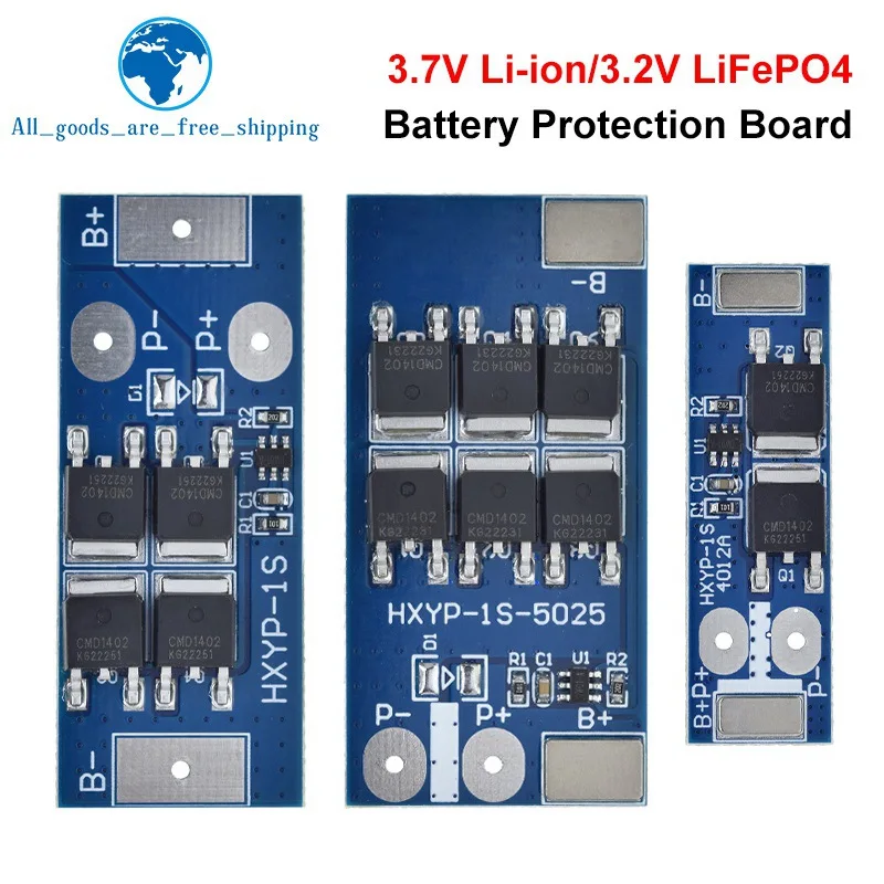 1/3PCS BMS 1S 12A 16A 24A 3.2V LiFePO4 / 3.7V Lithium Battery Protection Board 18650 4.2V Charging Voltage/Short Circuit
