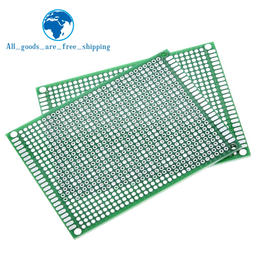 TZT 1/3pcs 7x9cm PROTOTYPE plate 7*9cm panel double coating/tinning Universal Board double Sided 2.54MM board Green