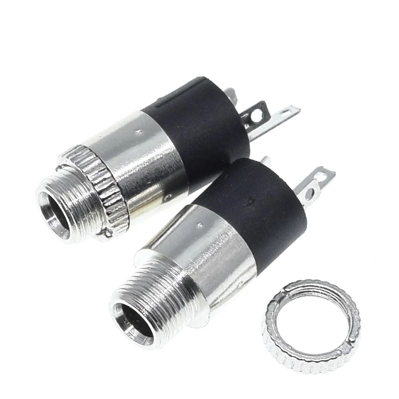 10/30PCS 3.5MM Cylindrical Socket PJ-392 Stereo Female Socket Jack With Screw 3.5 Audio Video Headphone Connector PJ392