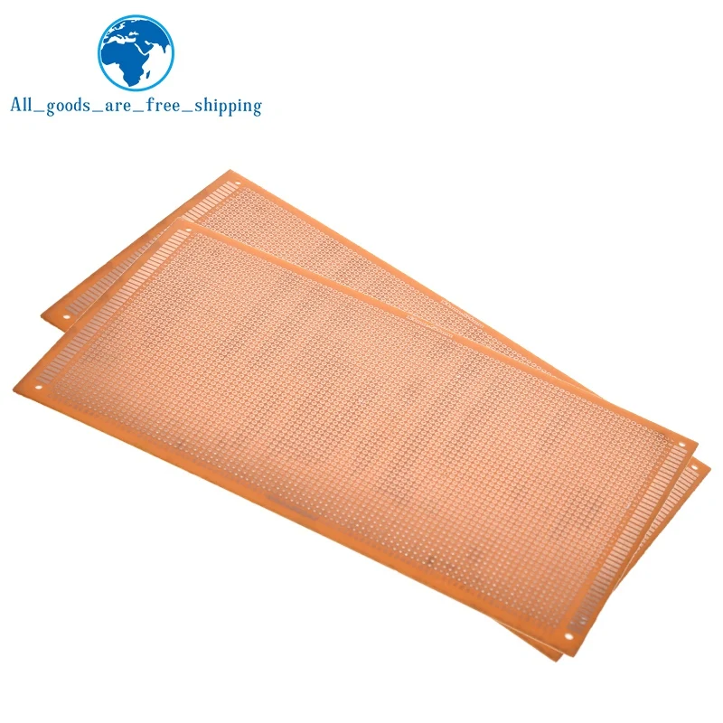 TZT 1/3PCS 13x25 cm 13*25cm Single Side Prototype 2.54mm Board Breadboard Universal Bakelite Copper Plate