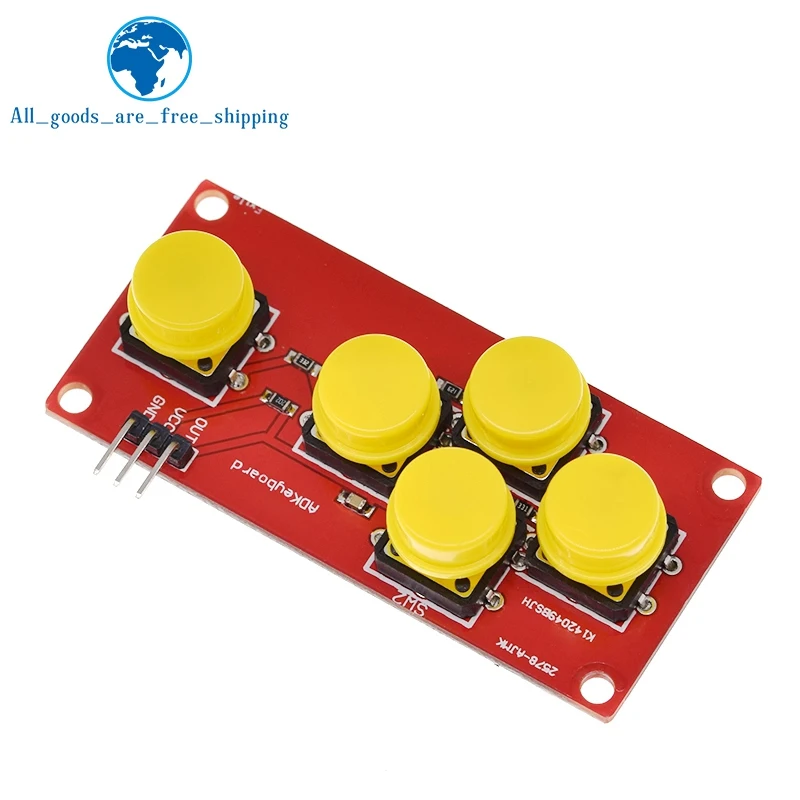 1/3PCS AD Keyboard Simulate Five Key Module TZT Analog Button for arduino Sensor Expansion Board