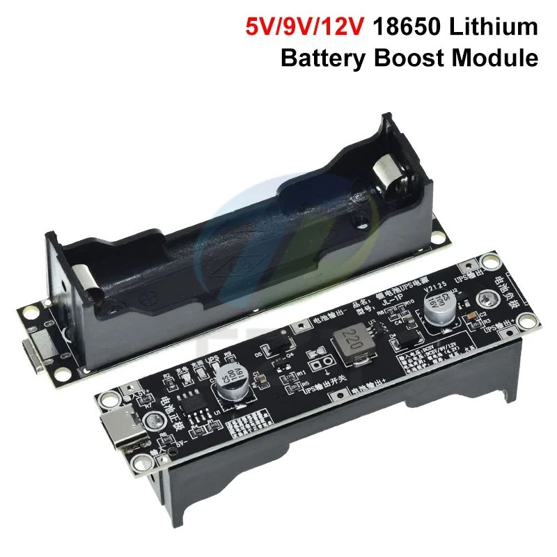 5V 9V 12V 18650 Lithium Battery Boost Step Up Module UPS Uninterruptible Power Supply Module Charge Discharge the Same Time 1A