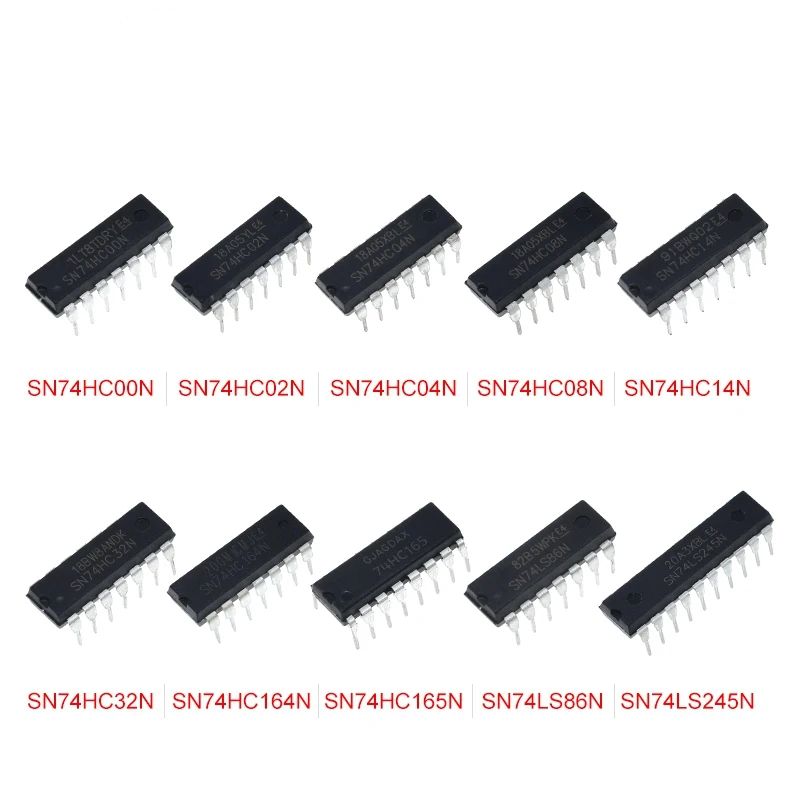 10/30PCS TZT SN74HC00N SN74HC02N SN74HC04N SN74HC08N SN74HC14N SN74HC32N SN74HC164N SN74HC165N SN74LS86N SN74LS245N