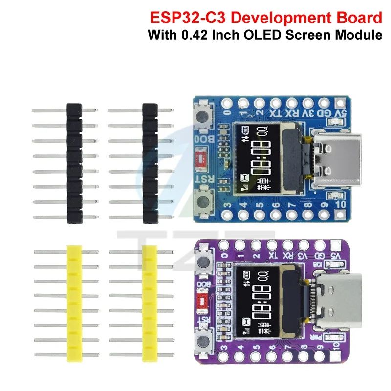 1/3pcs ESP32-C3 OLED Board With 0.42 Inch OLED Module Wifi+Bluetooth ESP32 Development Board