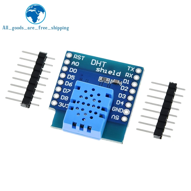 TZT 1/3PCS DHT Shield For WEMOS D1 mini ESP32 MINI DHT11 Single-bus digital temperature and humidity module