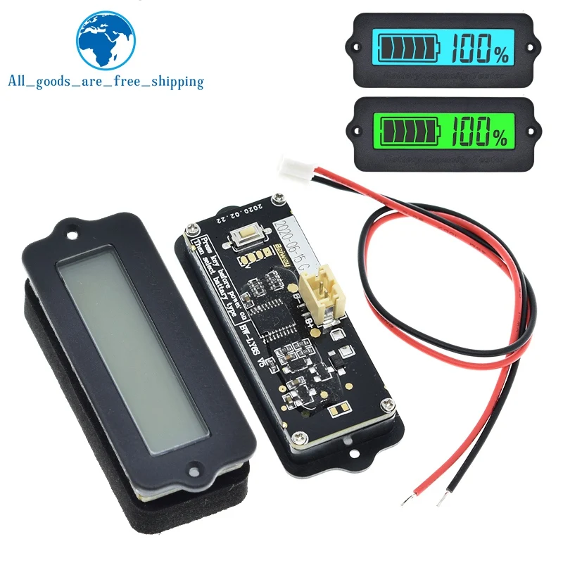 TZT 12V LY6W Lead Acid LiPo Battery Capacity Indicator LCD Display Battery Capacity Display Module