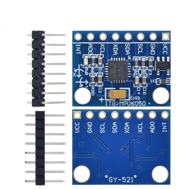 GY-521 MPU6050 3-Axis Accelerometer Gyro Module MPU-6050 6 DOF 6-Axis Accelerometer DIY Kit Compatible with 16-Bit AD Converter