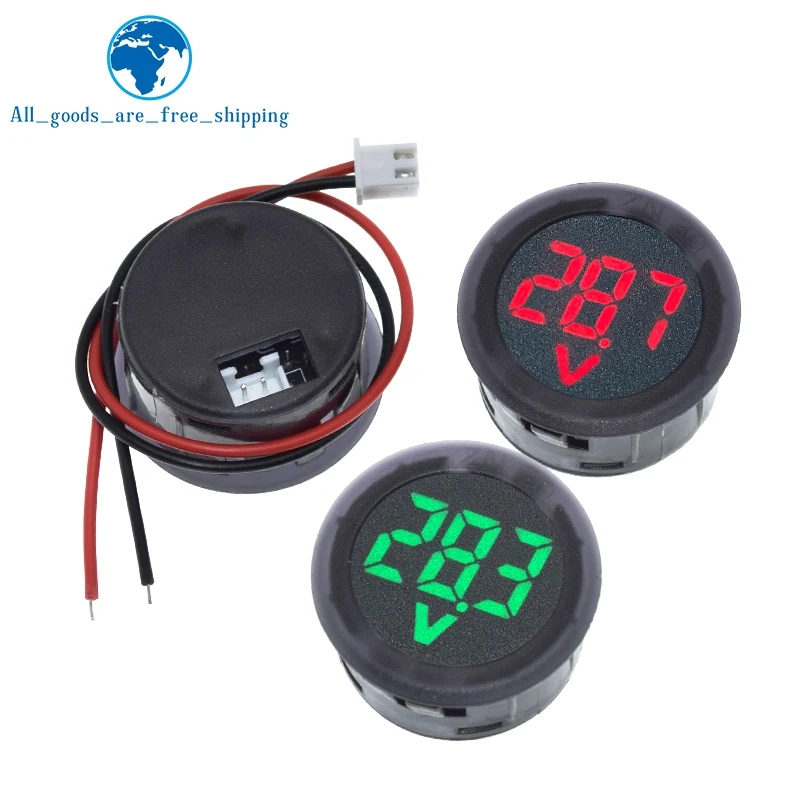 1/3PCS DC5-100V Digital LED Digital Display Voltage Detection Module Circular Car Voltage Current Meter Volt Detector Tester
