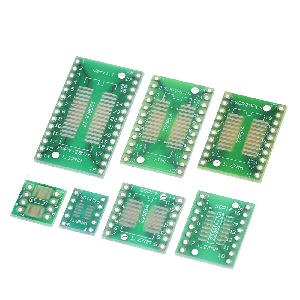 TZT 7value* Board Kit SMD Turn To DIP SOP MSOP SSOP TSSOP SOT23 8 10 14 16 20 24 28 SMT To DIP