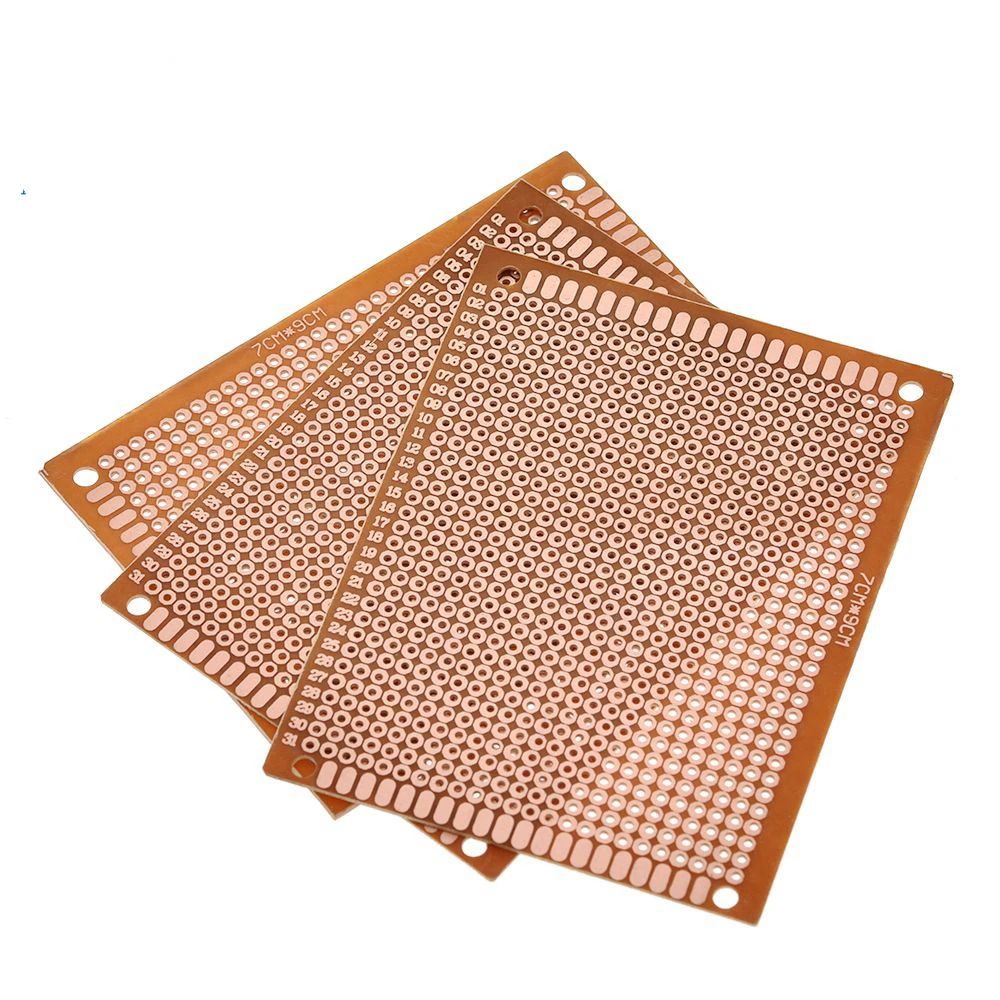 TZT 1/3PCS 7x9 7*9cm Single Side Prototype Board Breadboard Universal Board Experimental Bakelite Copper Plate Board Yellow