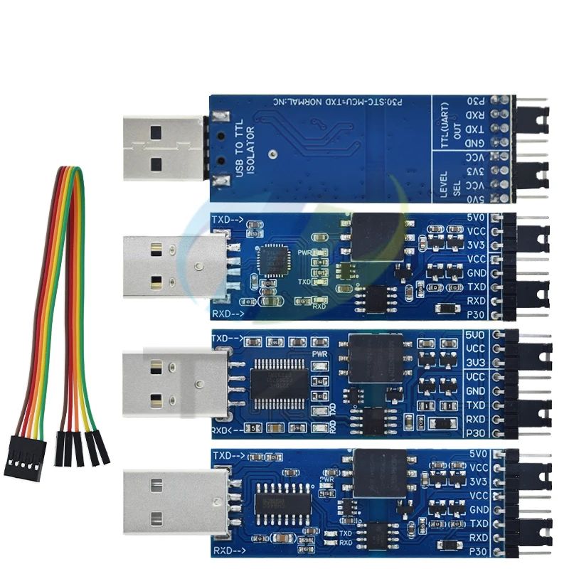 TZT USB To TTL Module FT232 CP2102 CH340 USB To UART Serial Port Module With 2 Channel Signal Isolation Module