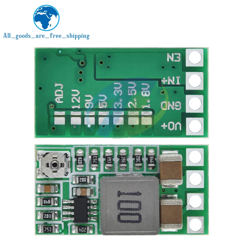 Mini DC-DC 12-24V To 5V 3A Step Down Power Supply Module TZT Voltage Buck Converter Adjustable 97.5% 1.8V 2.5V 3.3V 5V 9V 12V