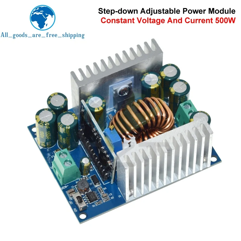 TZT 500W 18A Adjustable Power Supply Module DC-DC Step Down Buck Converter LED Driver 12-95V to 2-90V Voltage Regulator 12V