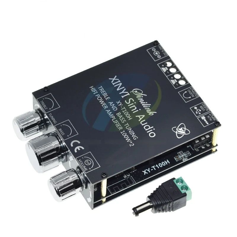 100W+100W TPA3116D2 Bluetooth 5.0 Power Subwoofer Audio Amplifier Board Home Theater HIFI Stereo audio amplifier AMP T100H AUX