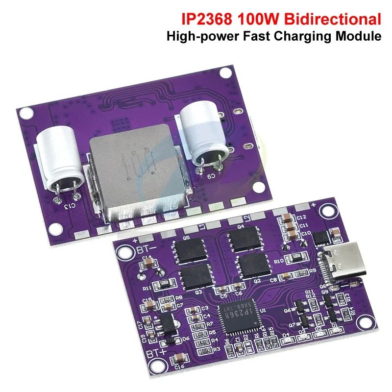 IP2368 Bidirectional 100w Fast Charging Module Buck-Boost Type-c Interface 2-5S Lithium Battery High-Power Fast Charging Board
