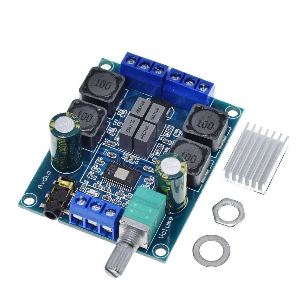 TZT 1/3PCS TPA3116 D2 50W x 2 High Power Digital Audio Music Amplifier Board Stereo Amplifier Speaker Amplifiers Board