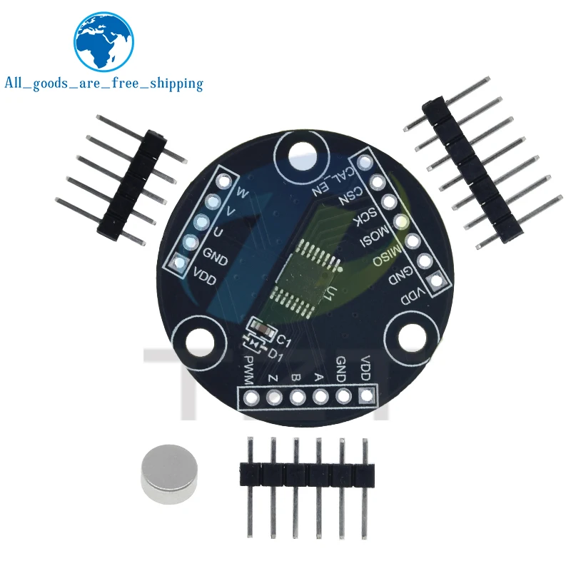 TZT 1/3PCS MT6826S High Precision High Speed Magnetic Encoder Magnetic Induction Angle Measurement Sensors Module For Arduino