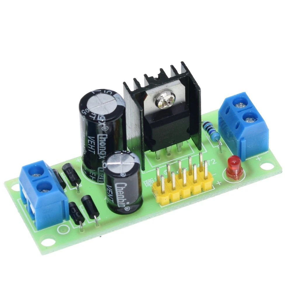 TZT 1/3PCS L7805 LM7805 Step Down Converter Board 7.5V-20V To 5V Regulator Buck Power Supply Module For Arduino