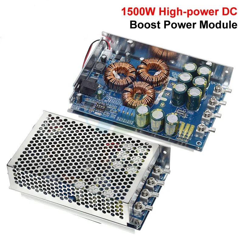 1500W 50A High Power Charging Power Supply DC-DC 10.5-60V to 15-70V Step Up Boost Converter Voltage Regulator Power Transformer