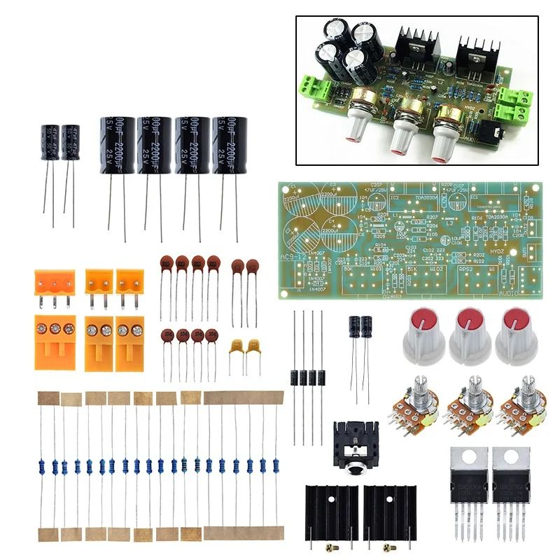 TZT 1/3pcs TDA2030A DIY Kit Electronic Amplifier Dual Channel Power Board DIY Kit for Arduino