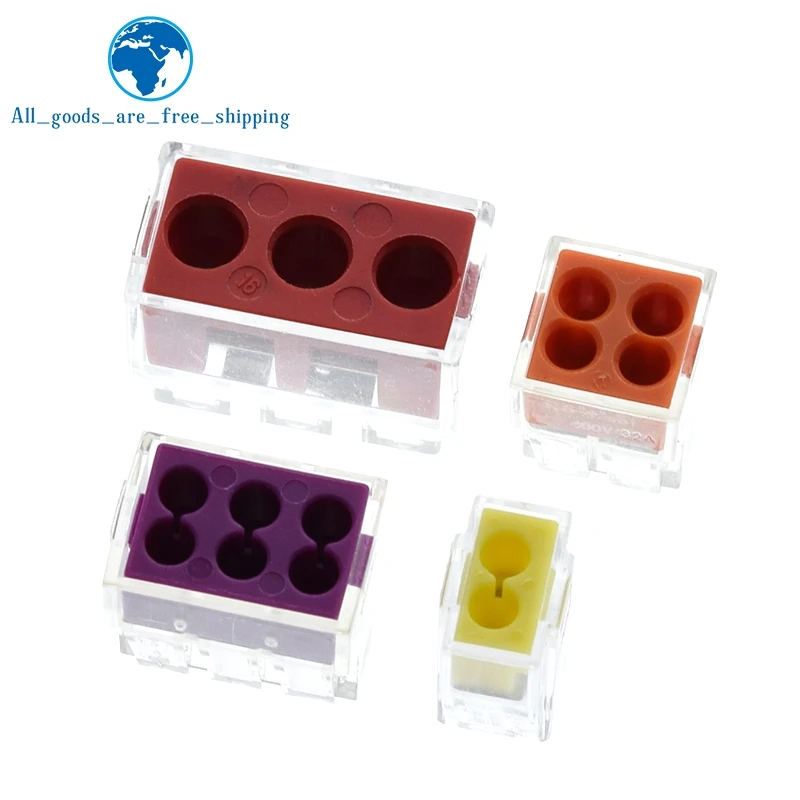 TZT 10/30PCS PCT-102 PCT-103 PCT-104 PCT-106 Universal Compact Wire Wiring Connector Conductor Block With Lever