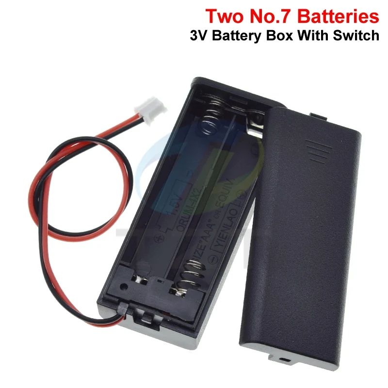 AAA Battery Holder 2AAA Box With Switch With Cover With PH2.0 Terminal 2AAA Battery Box AAA Battery Storage Case For MicroBIT