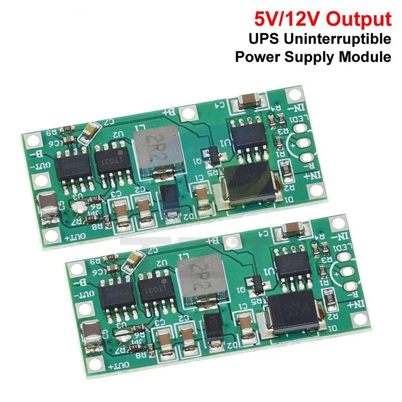5V 2A Uninterruptible Power Supply Module 12V 15w Lithium Battery Reverse Connection Protection Power Outage Automatic Transfer