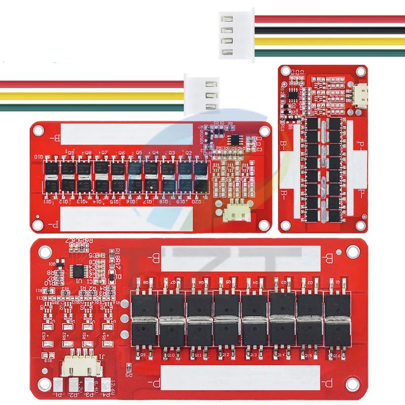 3S 60A 100A 120A BMS 11.1V 18650 Li-ion LMO Ternary Lithium Battery Charge Protection Board With Cable Input Output Same Port