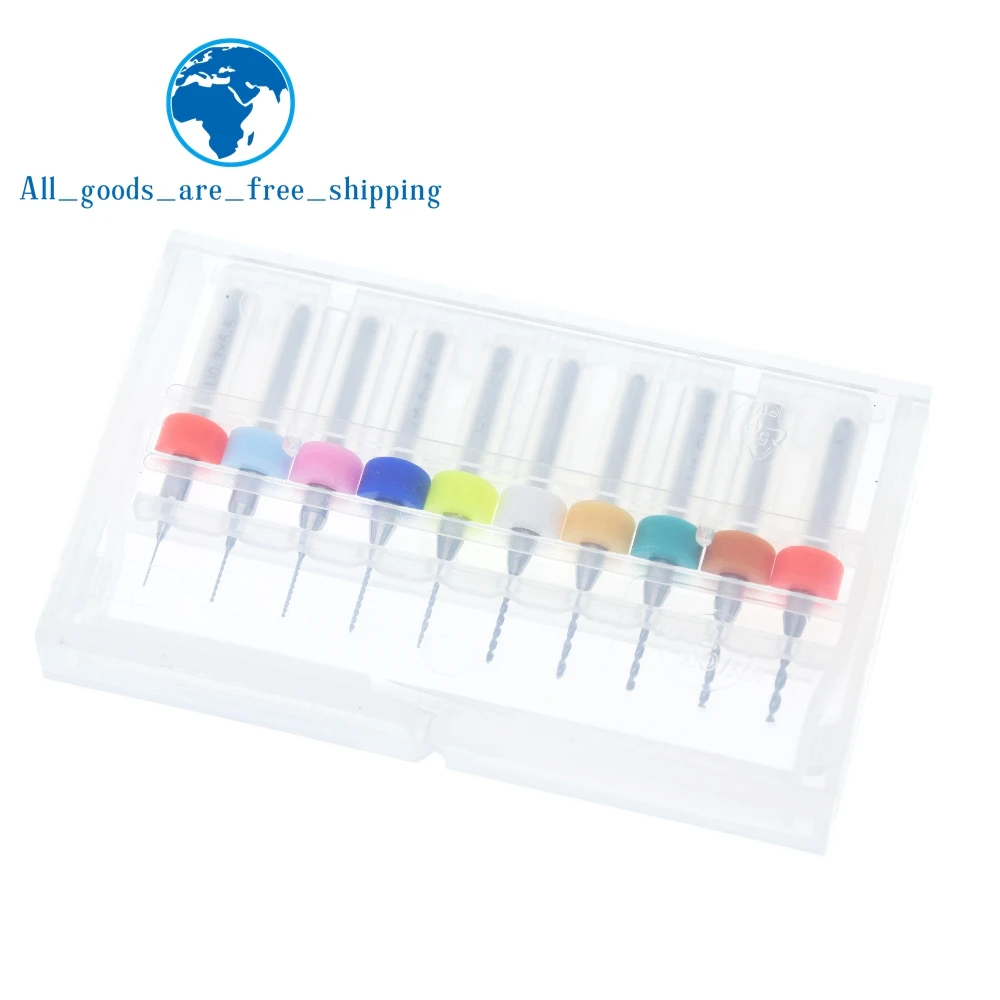 TZT 1PACK=10pcs 0.3mm to 1.2mm mini drill Bit tungsten steel carbide for print circuit board cnc drill Bits Machine