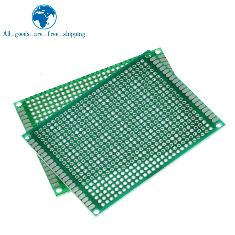 TZT 1/3/5PCS 6*8 6X8cm Double Side Prototype Plate Breadboard Universal Circuit Board