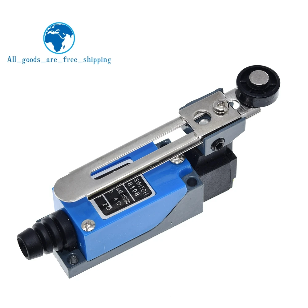 TZT 1/3PCS ME-8108 AC250V 5A Limitation switch Rotary Adjustable Roller Lever Mini Limitation Switch TZ-8108 Momentary