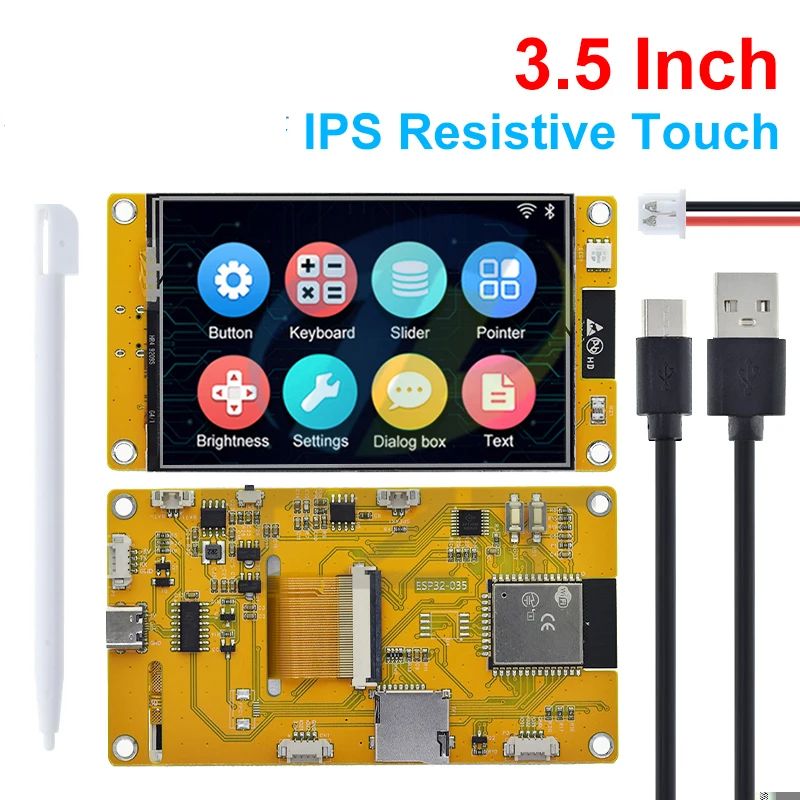 TZT ESP32 3.5 Inch LCD TFT Development board ESP32 LVGL WIFI&Bluetooth Display Module 240*320 Smart Display Screen With Touch