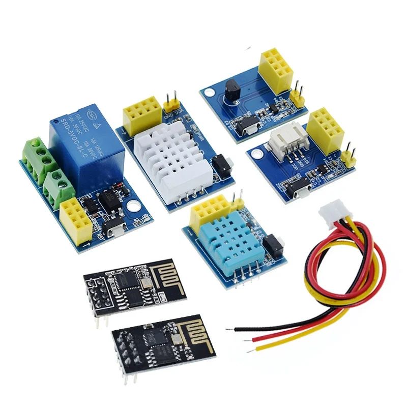 TZT ESP8266 5V Relay Module DS18B20 DHT11 DHT22 RGB Controller Things Smart Home Remote Control Switch ESP-01S For Arduino