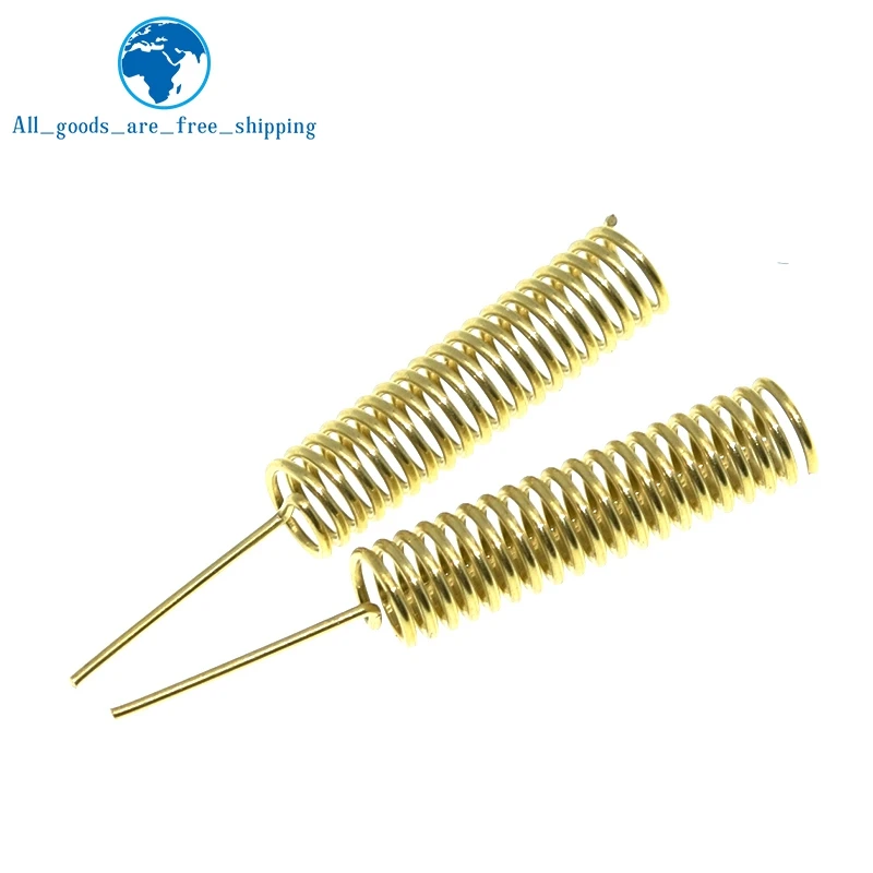 10/30pcs 433Mhz Built-In Spring Antenna Lora Module Coil Aerial Omnidirectional High Gain Wireless Card Router Copper