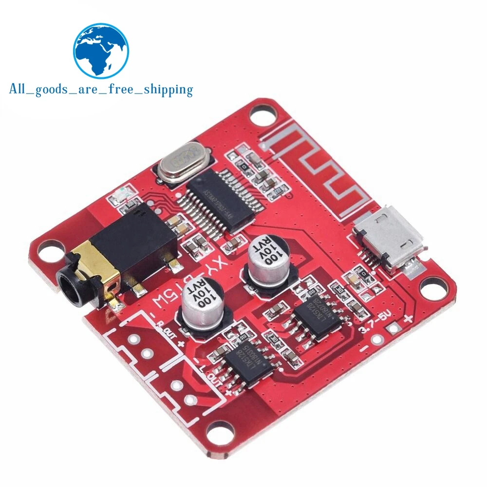 TZT 1/3PCS XY-BT5W DC 3.7~5V Bluetooth-5.0 Audio Module 5w+5w Music Power Amplifie Board